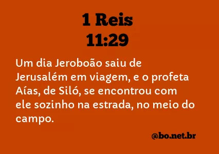 1 Reis 11:29 NTLH