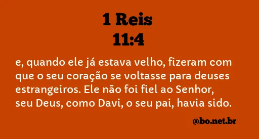 1 Reis 11:4 NTLH