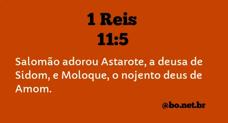 1 Reis 11:5 NTLH