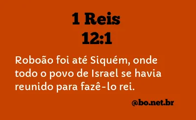 1 Reis 12:1 NTLH