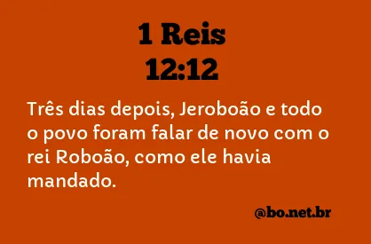 1 Reis 12:12 NTLH