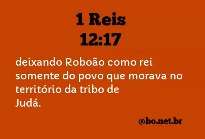 1 Reis 12:17 NTLH
