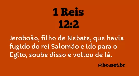 1 Reis 12:2 NTLH