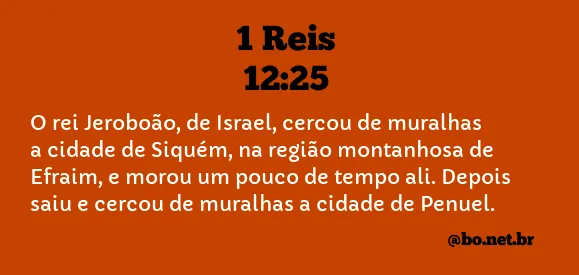 1 Reis 12:25 NTLH