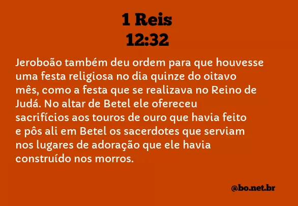 1 Reis 12:32 NTLH