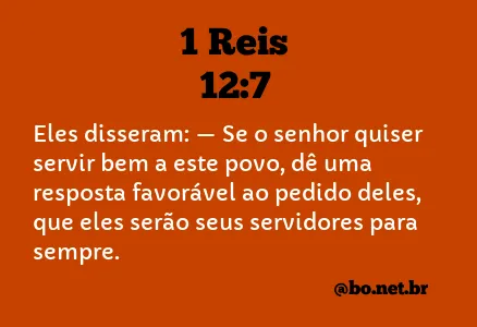 1 Reis 12:7 NTLH