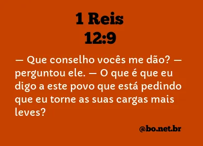 1 Reis 12:9 NTLH