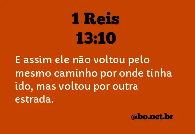 1 Reis 13:10 NTLH