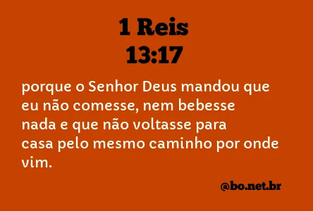 1 Reis 13:17 NTLH