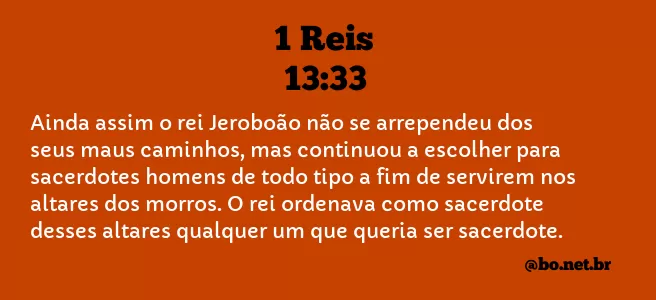 1 Reis 13:33 NTLH
