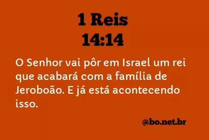 1 Reis 14:14 NTLH