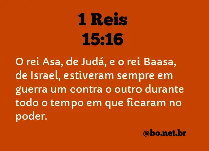 1 Reis 15:16 NTLH