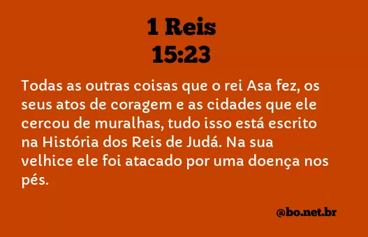 1 Reis 15:23 NTLH