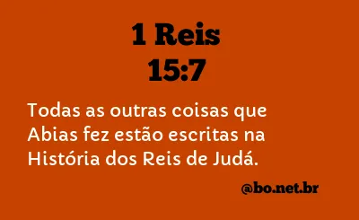 1 Reis 15:7 NTLH