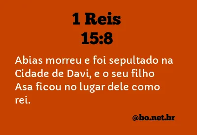 1 Reis 15:8 NTLH