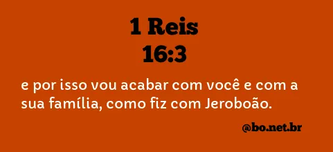 1 Reis 16:3 NTLH