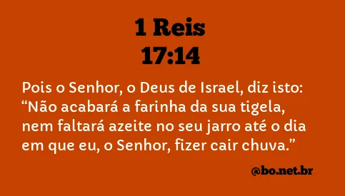 1 Reis 17:14 NTLH