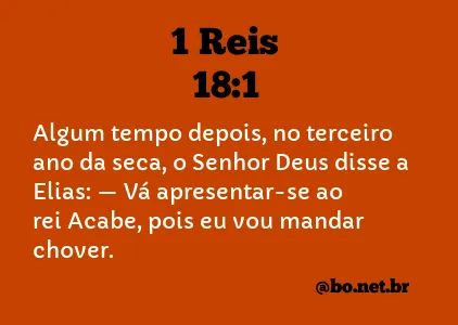 1 Reis 18:1 NTLH