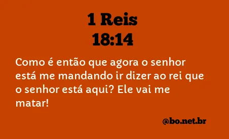 1 Reis 18:14 NTLH