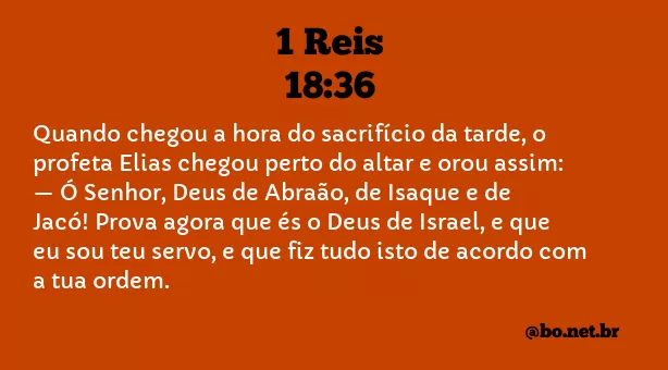 1 Reis 18:36 NTLH