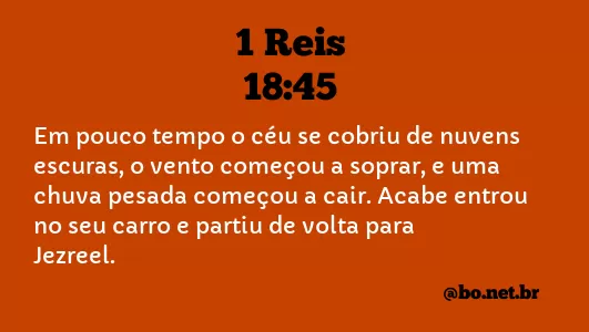 1 Reis 18:45 NTLH
