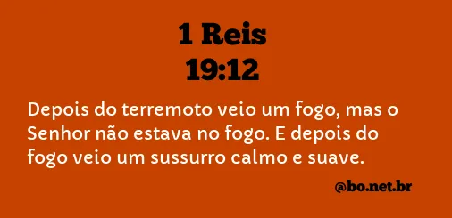 1 Reis 19:12 NTLH