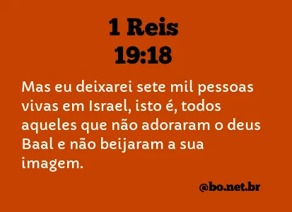 1 Reis 19:18 NTLH