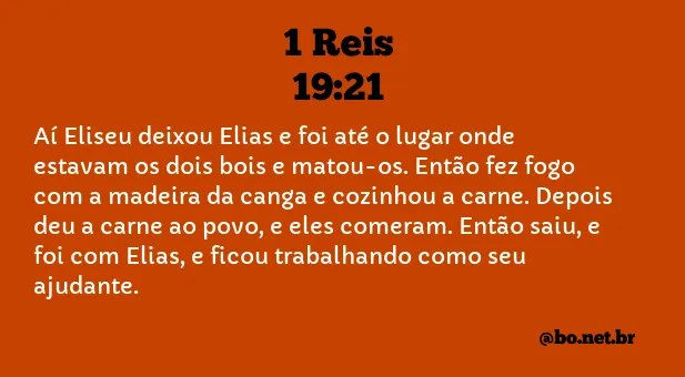 1 Reis 19:21 NTLH