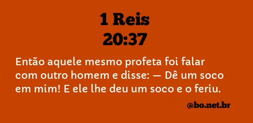 1 Reis 20:37 NTLH