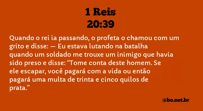 1 Reis 20:39 NTLH