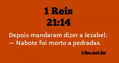 1 Reis 21:14 NTLH