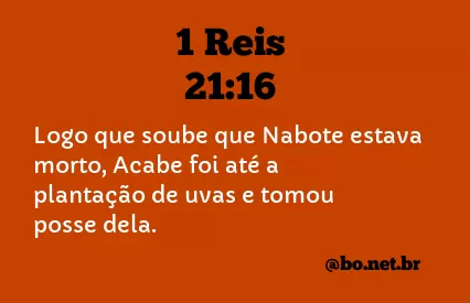 1 Reis 21:16 NTLH