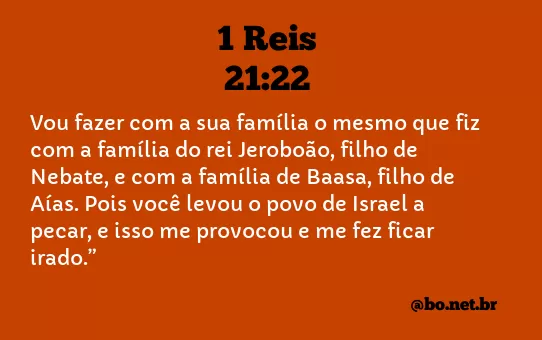 1 Reis 21:22 NTLH