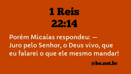 1 Reis 22:14 NTLH