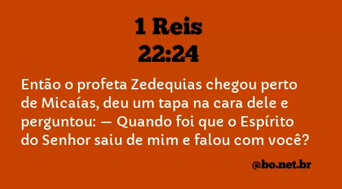 1 Reis 22:24 NTLH