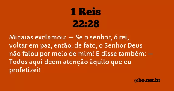 1 Reis 22:28 NTLH