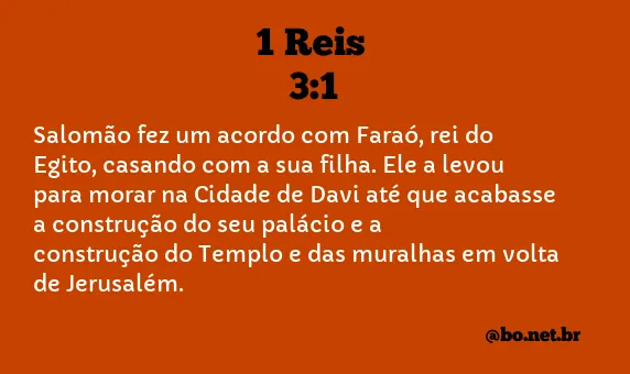 1 Reis 3:1 NTLH