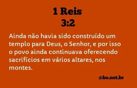 1 Reis 3:2 NTLH