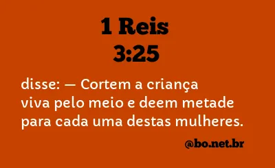 1 Reis 3:25 NTLH