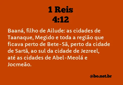 1 Reis 4:12 NTLH