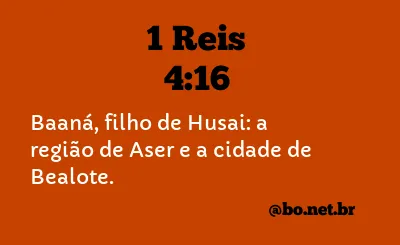 1 Reis 4:16 NTLH