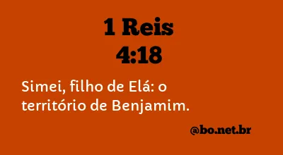 1 Reis 4:18 NTLH