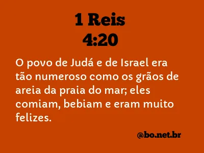 1 Reis 4:20 NTLH