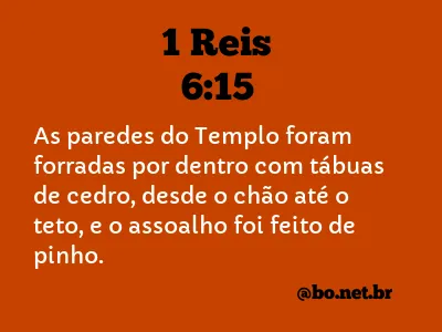 1 Reis 6:15 NTLH