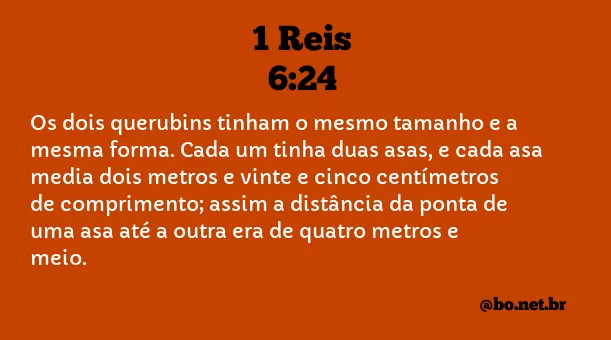 1 Reis 6:24 NTLH