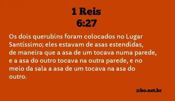 1 Reis 6:27 NTLH