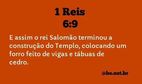 1 Reis 6:9 NTLH