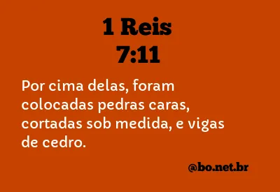 1 Reis 7:11 NTLH