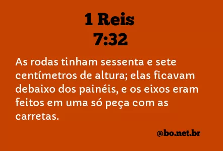 1 Reis 7:32 NTLH