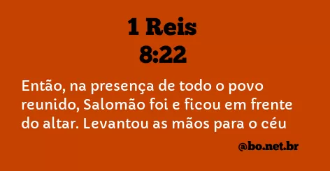 1 Reis 8:22 NTLH